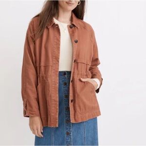 Madewell Ashgrove Chore Jacket, small, burnt umber (brick orange), EUC